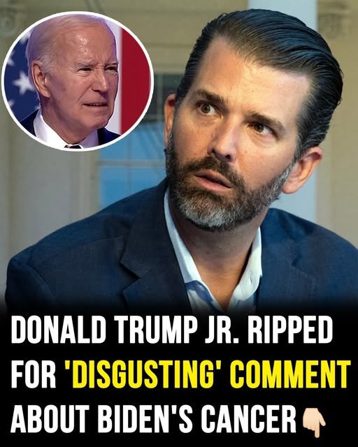 Donald Trump Jr. ripped after ‘disgraceful’ comment on Biden’s cancer